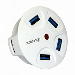 USB3.0 circular 4-port smart high-speed