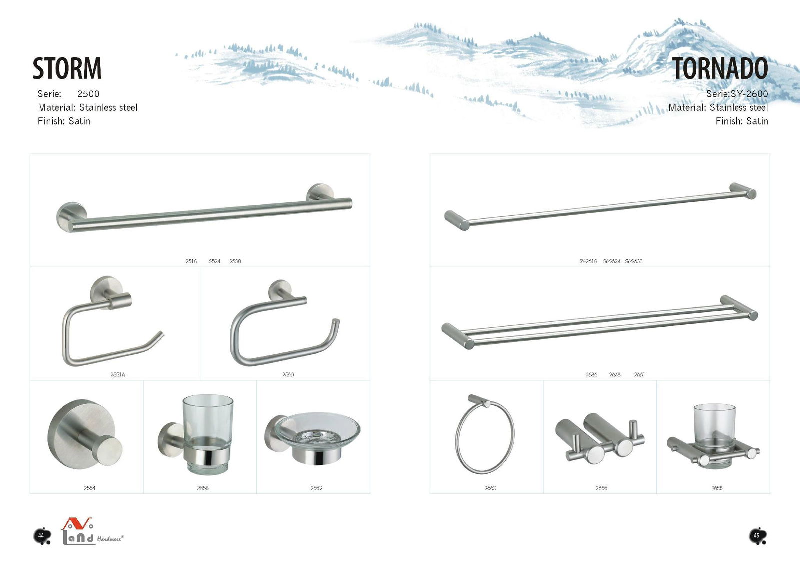 304 stainless steel  Material Towel Bar, Robe Hook, Bathroom Accessories Set  2