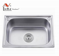 201 Stainless Steel Single Bowl Kitchen Sink with Size 600*450*220mm