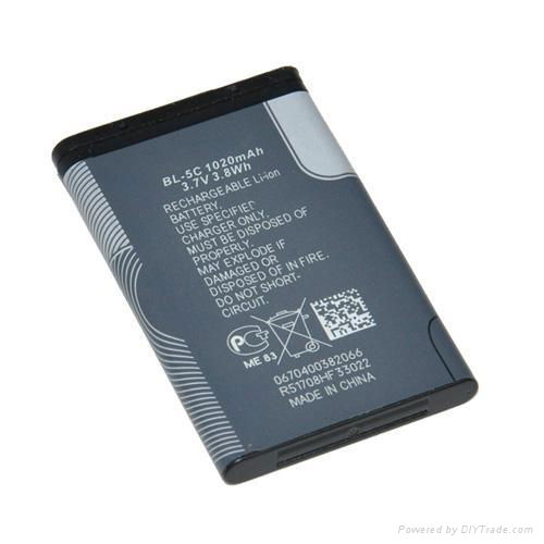 Rechargeable BL-5C mobile battery For Nokia 1100 1200 phone 2