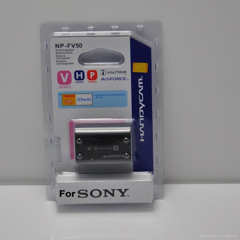 High capacity NP-FV50 battery pack for SONY NP-FV50 2