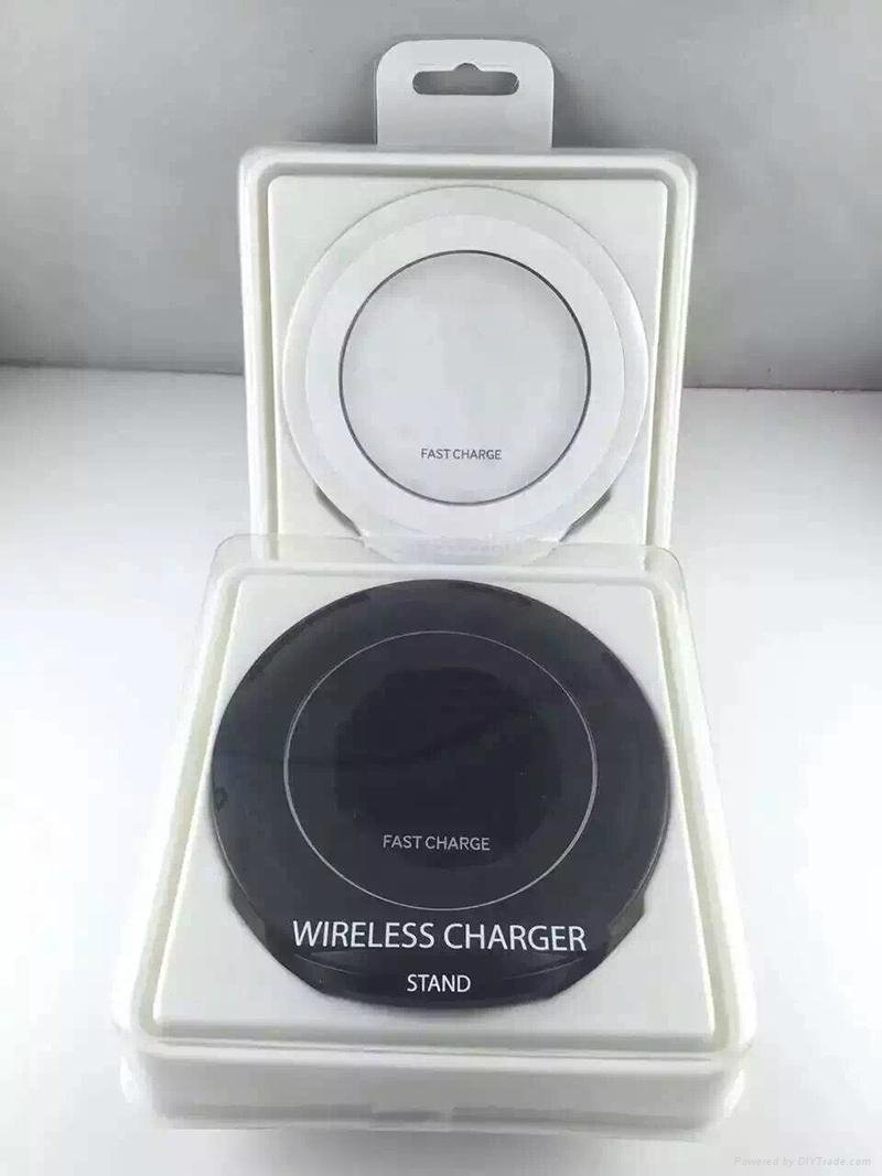 2A chargerFast Wireless Qi Charging STAND Pad for Galaxy S7 S6 edge+ Note5 4