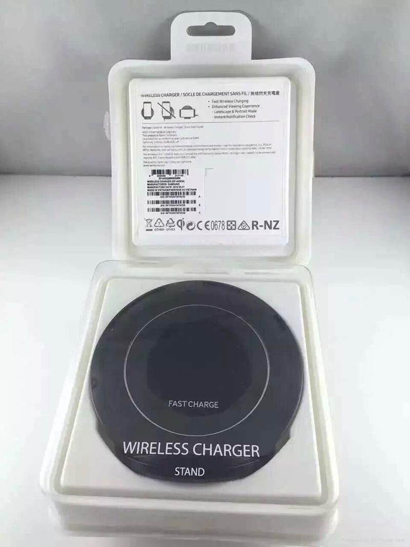 2A chargerFast Wireless Qi Charging STAND Pad for Galaxy S7 S6 edge+ Note5