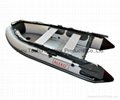 7 Person Raft Boat 13.8ft with Aluminum Floor Fishing ALEKO Inflatable Boat Grey 2