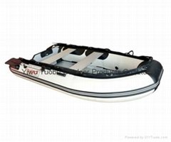7 Person Raft Boat 13.8ft with Aluminum Floor Fishing ALEKO Inflatable Boat Grey