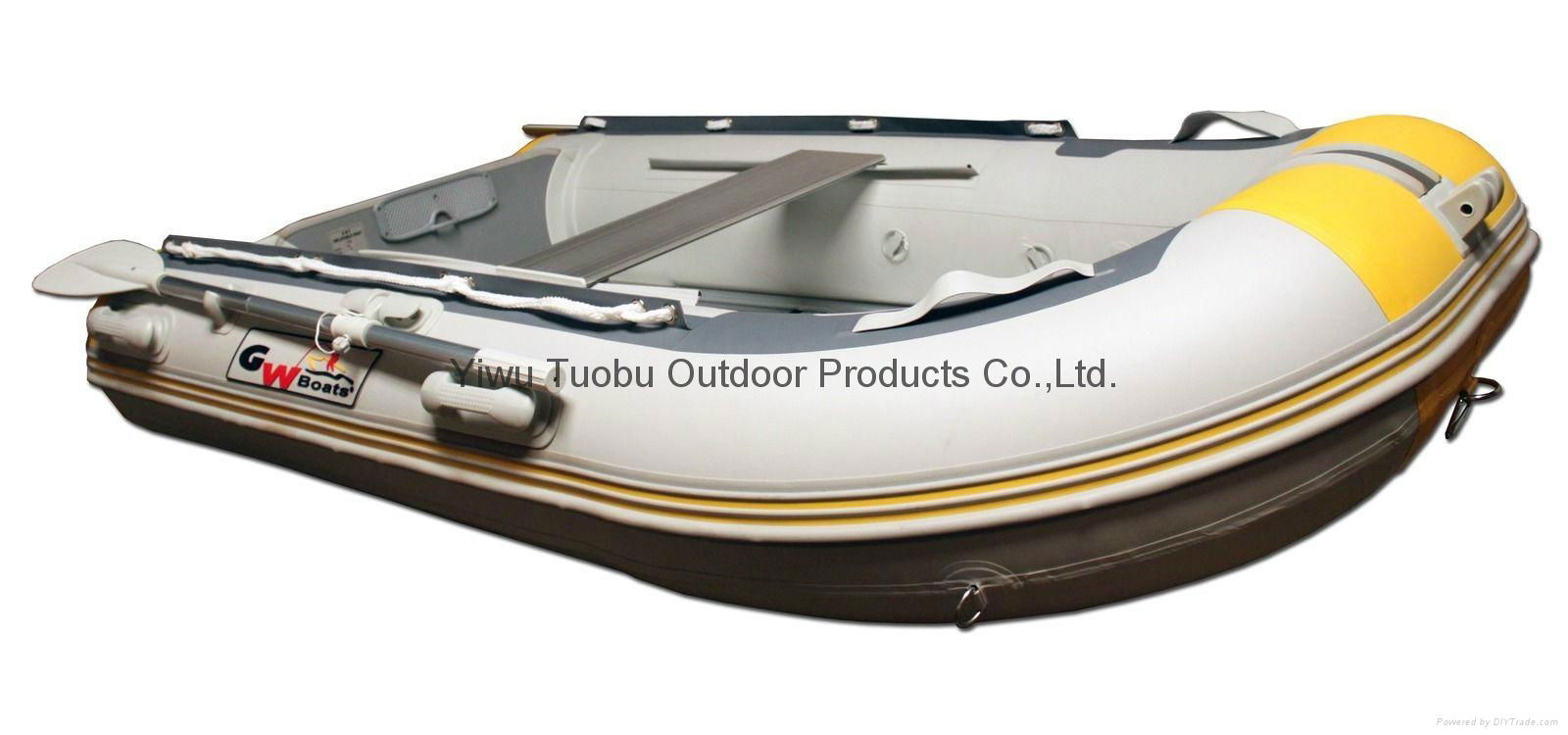 8.8 ft Inflatable Boat Dinghy Yacht Tender Fishing Raft with Aluminum Floor