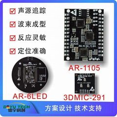 DSP集成麥克風陣列聲源定位模組AR-1105