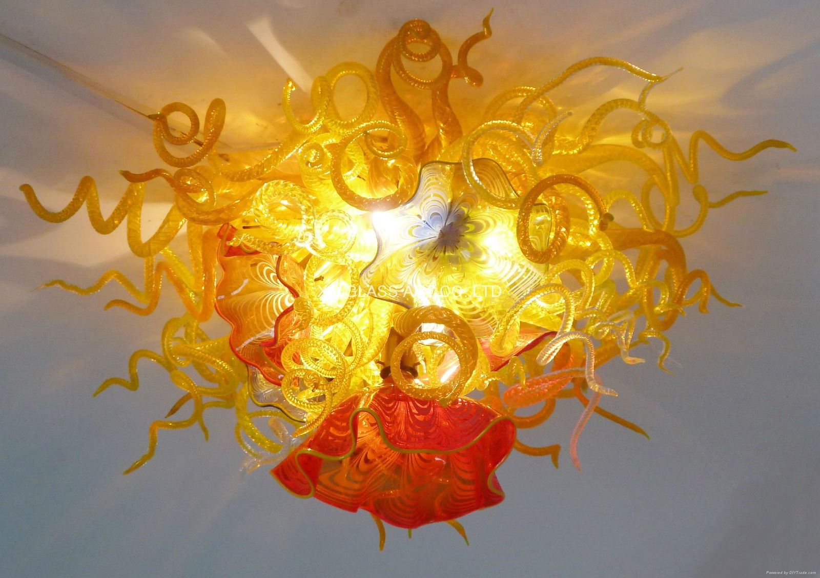 glass art hand-blown original colour crystal chandelier 2