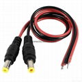 CFTW 5.5×2.1mm DC Power Jack Male Plug Cable Black Red