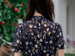 Han edition printed chiffon dress in summer