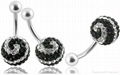 Surgical Steel swirl Navel Piercing Body