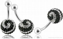 Surgical Steel swirl Navel Piercing Body Jewelryw