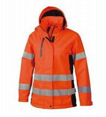 Men high vis waterproof reflective safety jacket