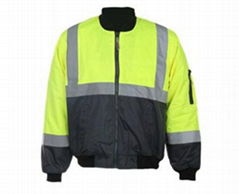 Men high vis waterproof reflective safety jacket