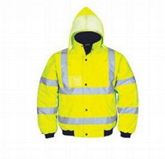 Men high vis waterproof reflective safety jacket