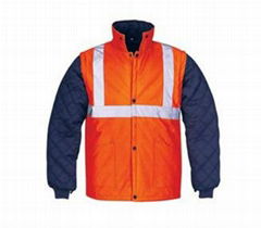 Men high vis waterproof reflective safety jacket