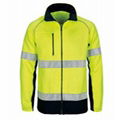 Men high vis reflective fleece safety jacket