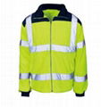 Men high vis reflective fleece safety jacket 1