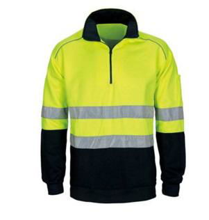 Men high vis reflective fleece safety jacket