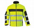 Men high vis reflective softshell safety jacket