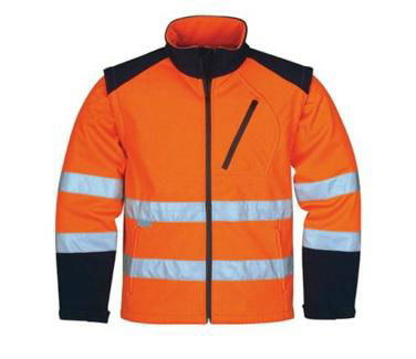 Men high vis reflective softshell safety jacket