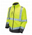 Men high vis reflective softshell safety jacket 1