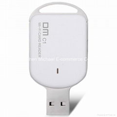 DM USB Wirless Wifi card reader Mini TF Card Reader for iOS Android Windows 