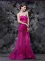 Pink Gorgeous Sweetheart Sheath A-Line Long Strapless Evening Dresses 2