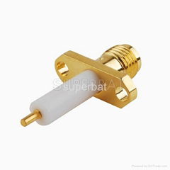 SMA Jack Female Connector Straight 2 Hole Flange Solder