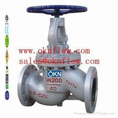 12  DIN 1.0619 flange globe valve