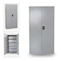 Key lock metal 4 shelves filing cabinet adjustable steel cupboard locker