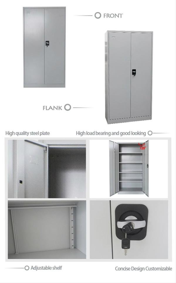 Key lock metal 4 shelves filing cabinet adjustable steel cupboard locker 5