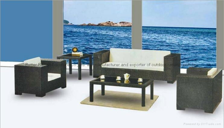 PE Rattan Wicker Sectional Patio Sofa Furniture Set 5