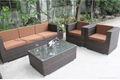 PE Rattan Wicker Sectional Patio Sofa Furniture Set