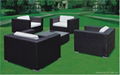 Aluminum and PE Rattan Sofa Furniture Set