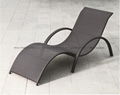 PE rattan chaise longue chair