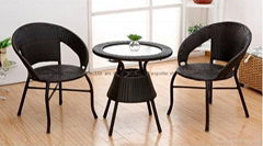 PE rattan chair set 