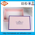 Folding cardboard box for underwear and socks customized pink gift box 1