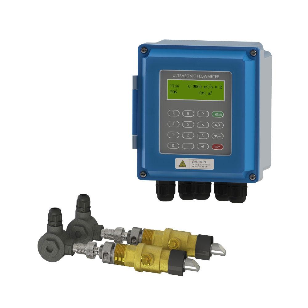 TUF2000B Insertion Type Ultrasonic Flow Meter Wall Mounted RS485