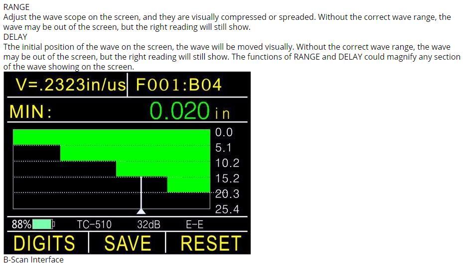 Ultrasonic Thickness Gauge Through Paint & Coatings UM-5D A&B Scan Color Screen  4