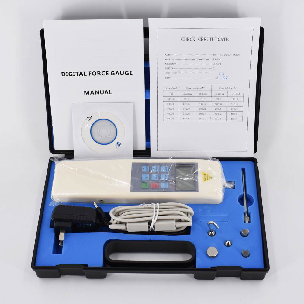 Digital Force Gauge Push Pull Force Meter HF500 Dynamometer