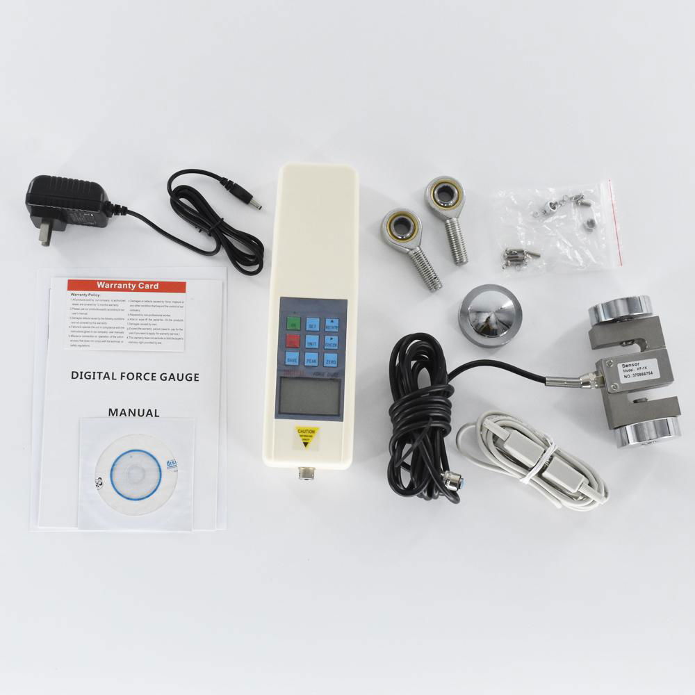 Digital Push Pull Force Gauge HF-1K Dynamometer external sensor 1000N HF-1000