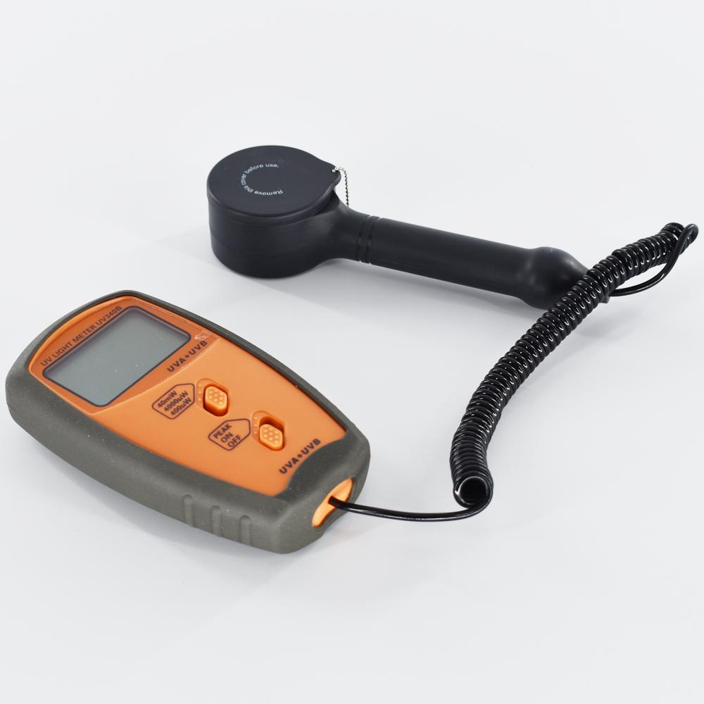 UV Light Meter UV Radiometers UV340B Measurable UVA and UVB 0-40mW/cm2 Peak hold 3