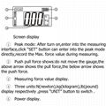 Push Pull Force Gauge N/Kg/Lb Digital Thrust Tester Dynamometer Force Measuring