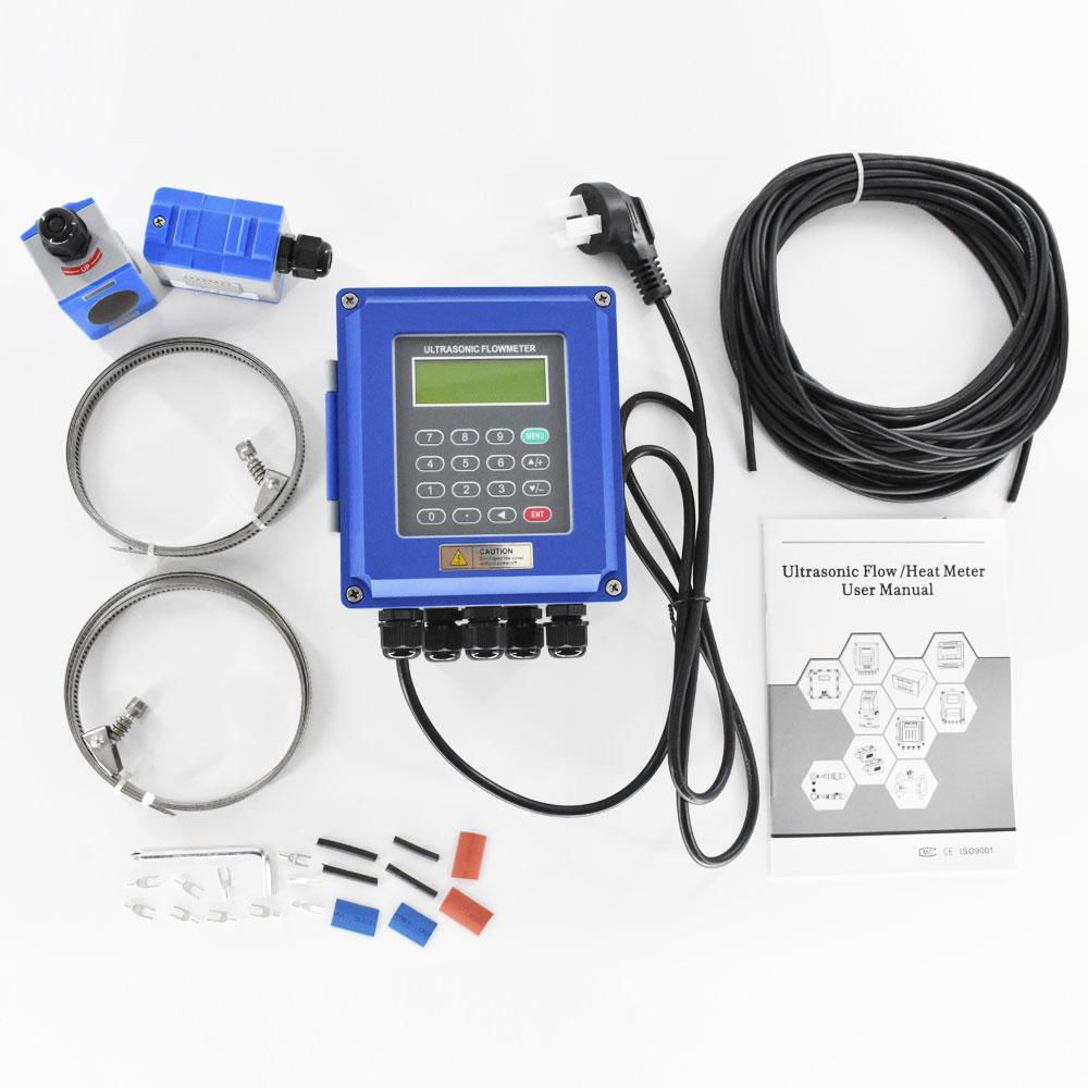 TUF-2000B Wall Mounted Clamp Ultrasonic Flowmeter RS485 Digital Water Flow Meter