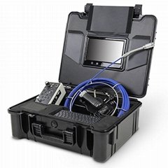 30M Fiberglass push rod sewer inspection camera for leak detection DVR recording