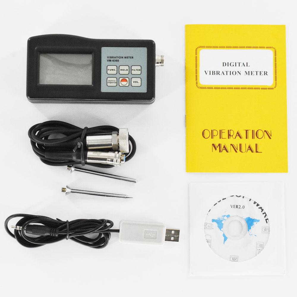 VM-6360 Digital Vibration Tester Meter Analyzer with CD VM-6360 Digital Vibration Tester Meter Analyzer with CD
