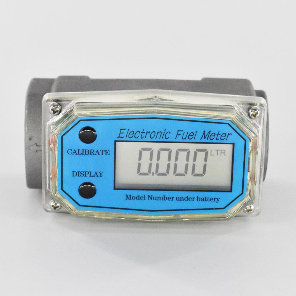 New LCD Digital Flow Meter Turbine Diesel gasoline Fuel Flowmeter
