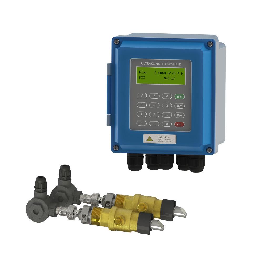 TUF-2000B Insertion Type Ultrasonic Flow Meter Wall Mounted RS485