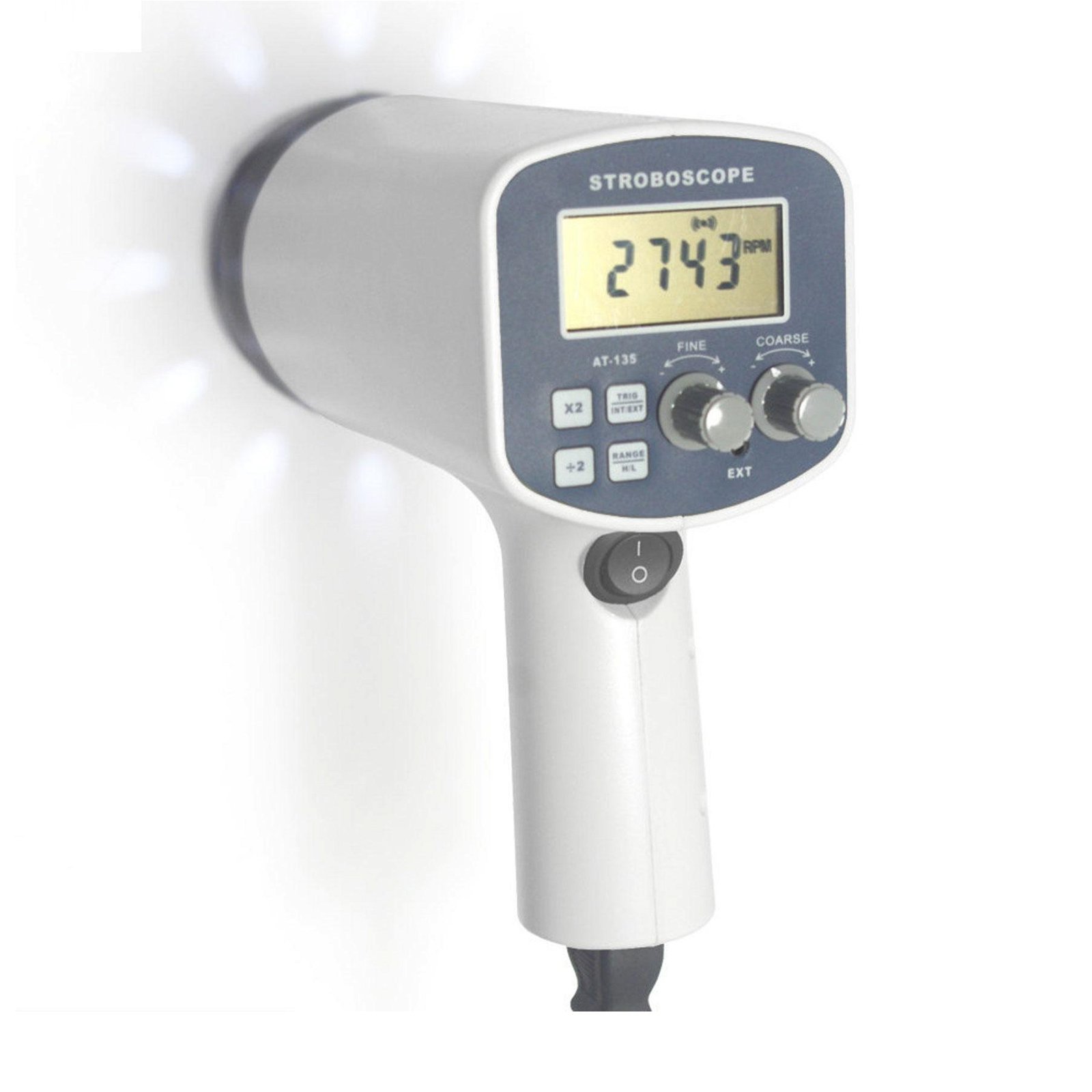 Digital Stroboscope Tachometer AT-135A Frequency Motor Flash Speed Meter  2